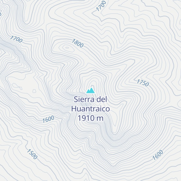 Map of Sierra del Huantraico