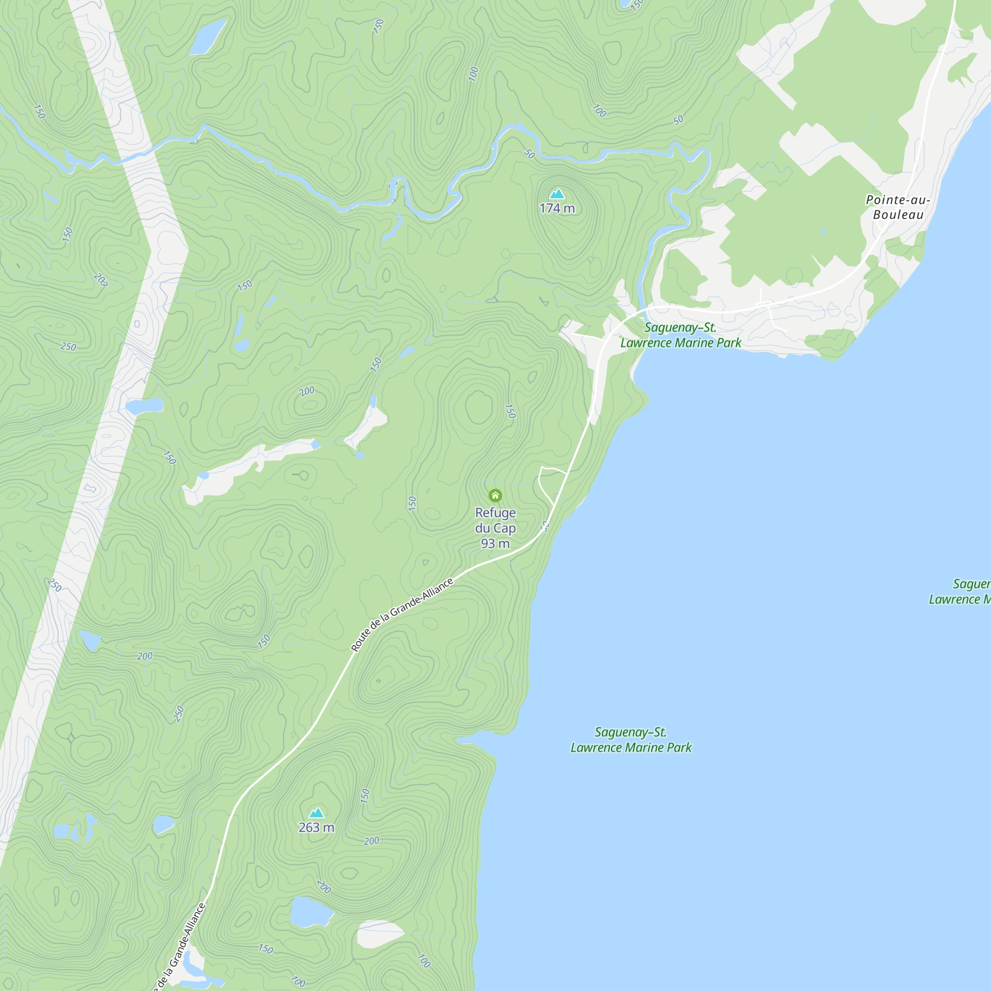 Refuge du Cap map