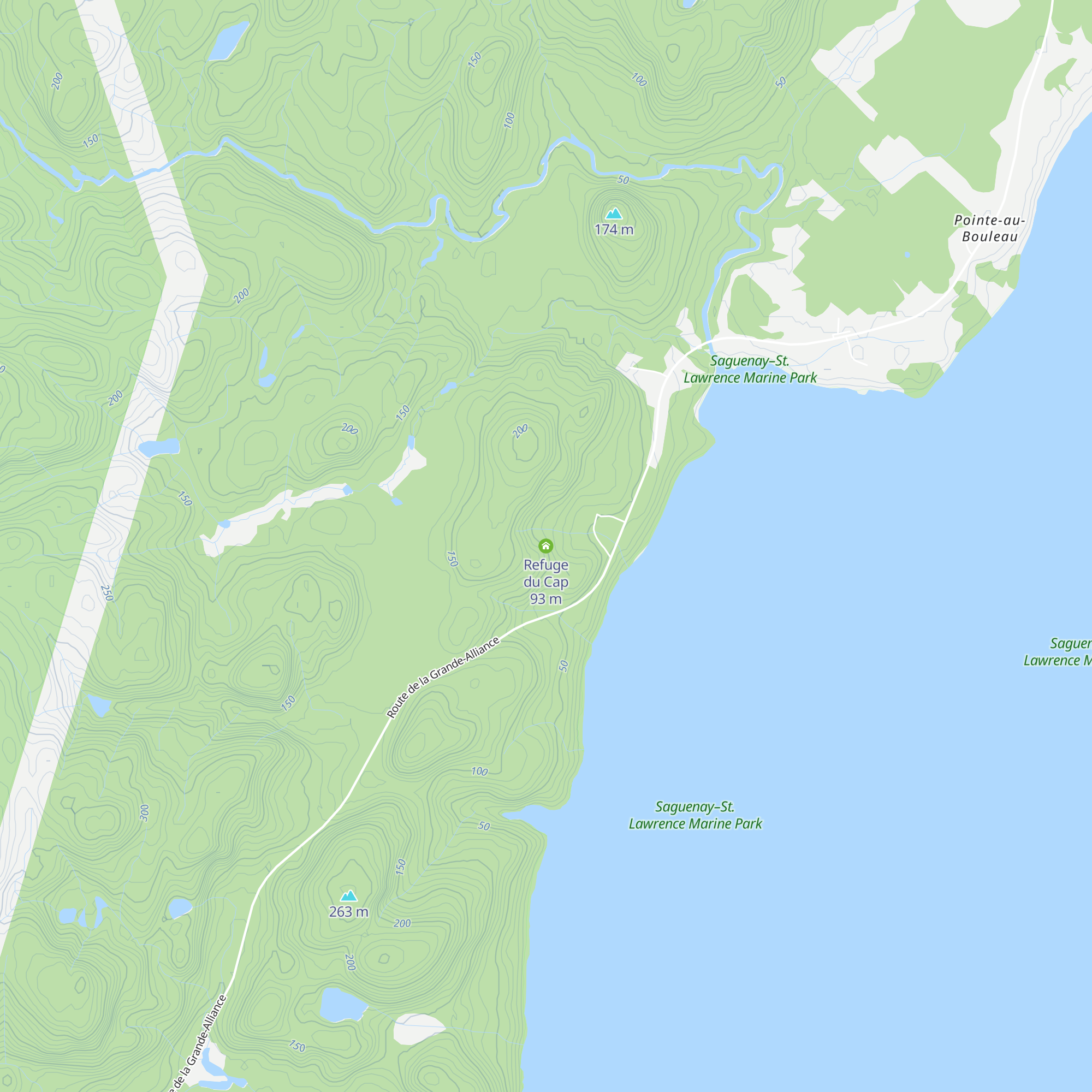 Refuge du Cap map