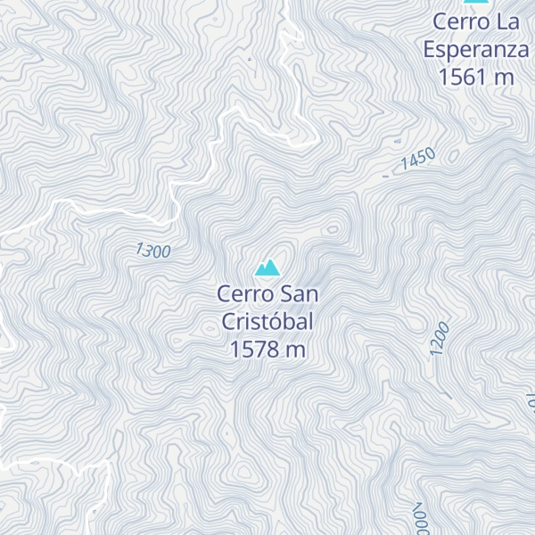 Map of Cerro San Cristóbal