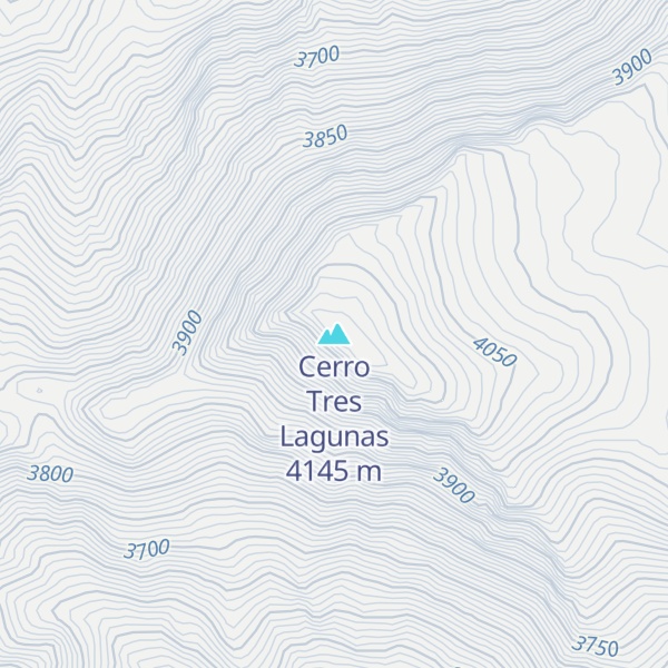 Map of Cerro Tres Lagunas