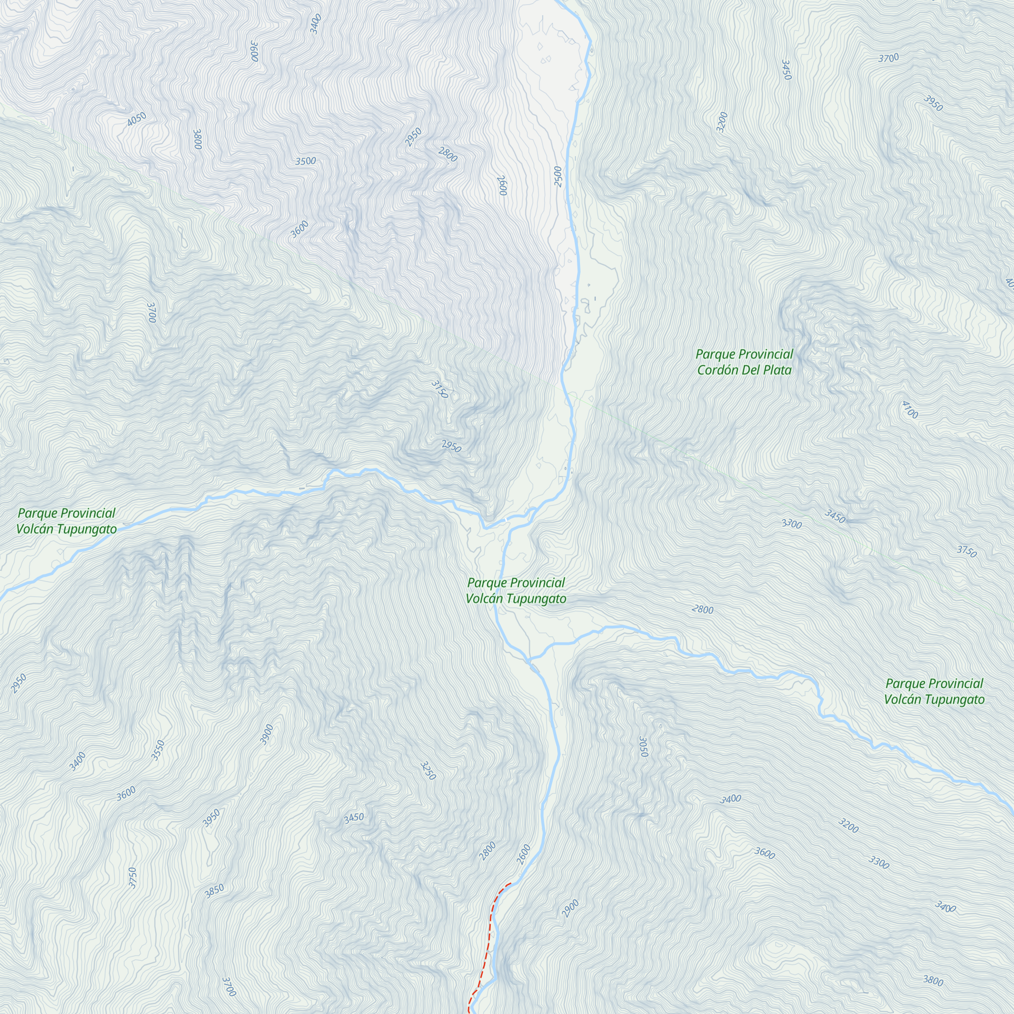 Refugio Rio Blanco (2.545m) map