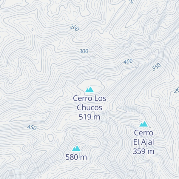 Map of Cerro Los Chucos