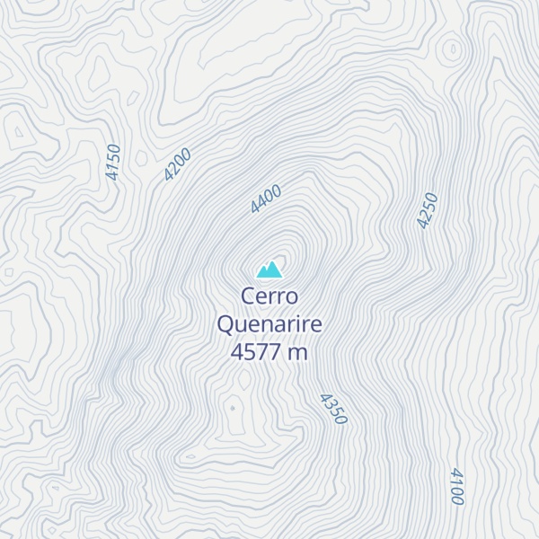Map of Cerro Quenarire