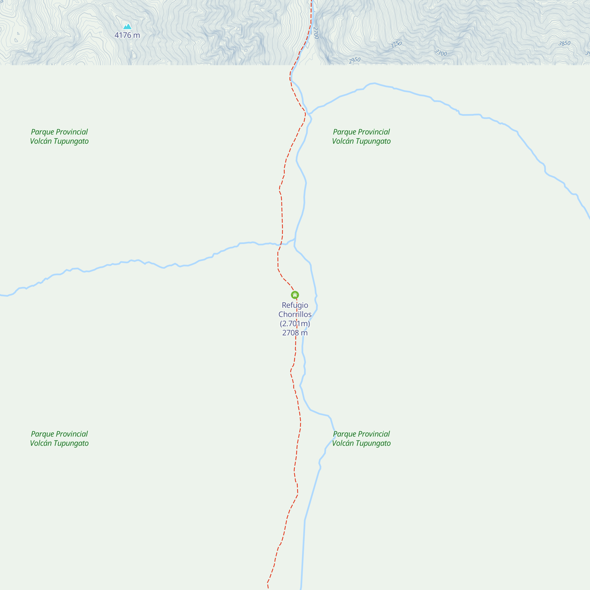Refugio Chorrillos (2.701m) map