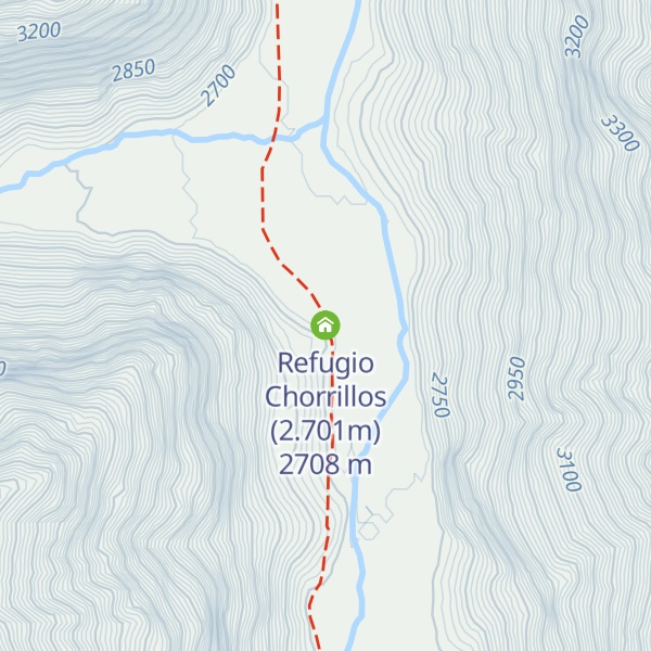 Map of Refugio Chorrillos (2.701m)