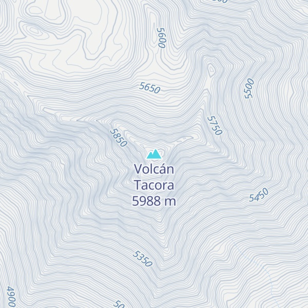 Map of Volcán Tacora