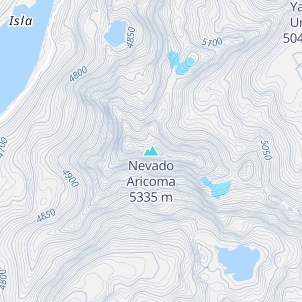 Map of Nevado Aricoma