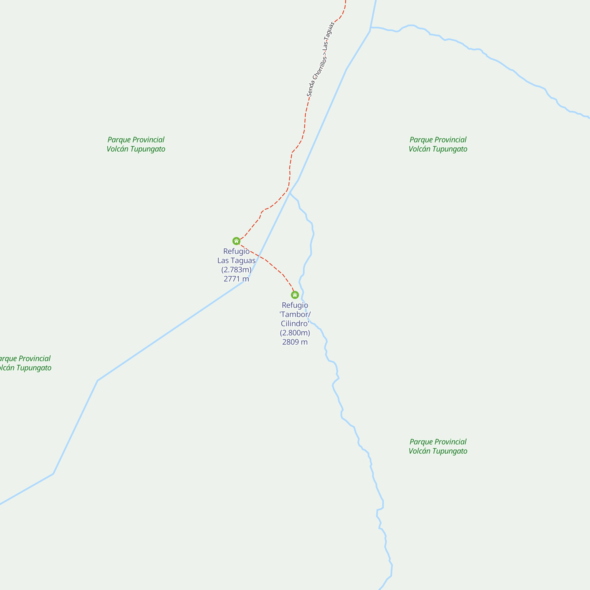 Refugio 'Tambor/Cilindro' (2.800m) map