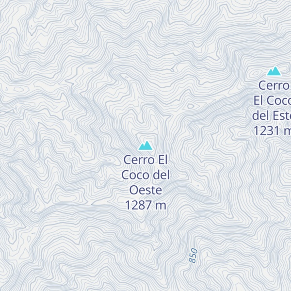Map of Cerro El Coco del Oeste
