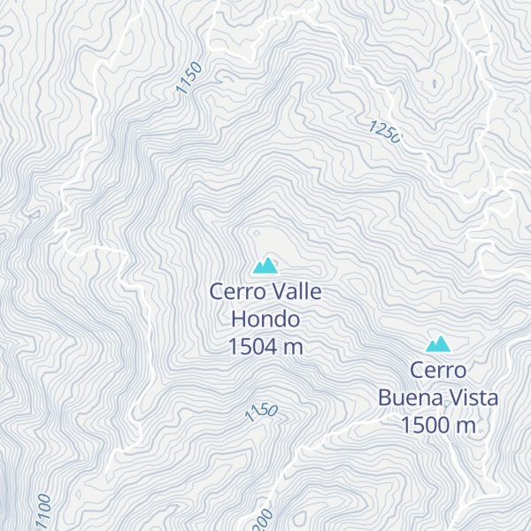 Map of Cerro Valle Hondo