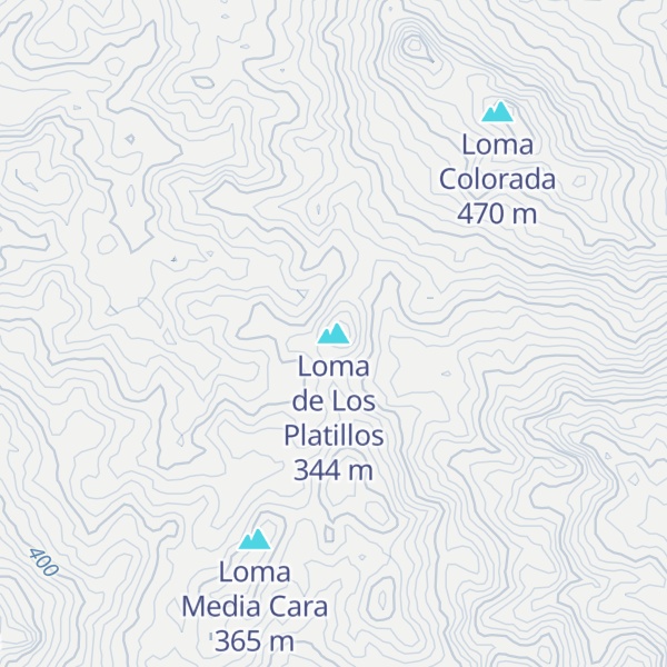 Map of Loma de Los Platillos