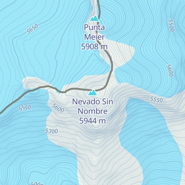 Map of Nevado Sin Nombre