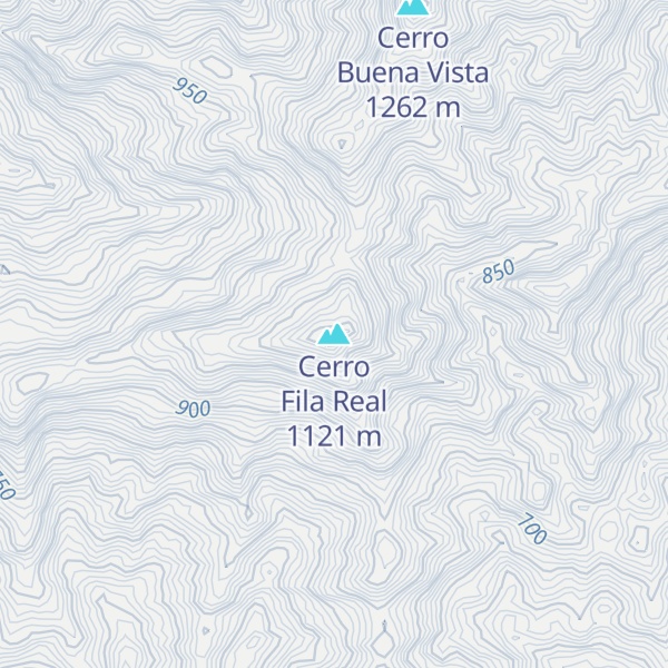 Map of Cerro Fila Real