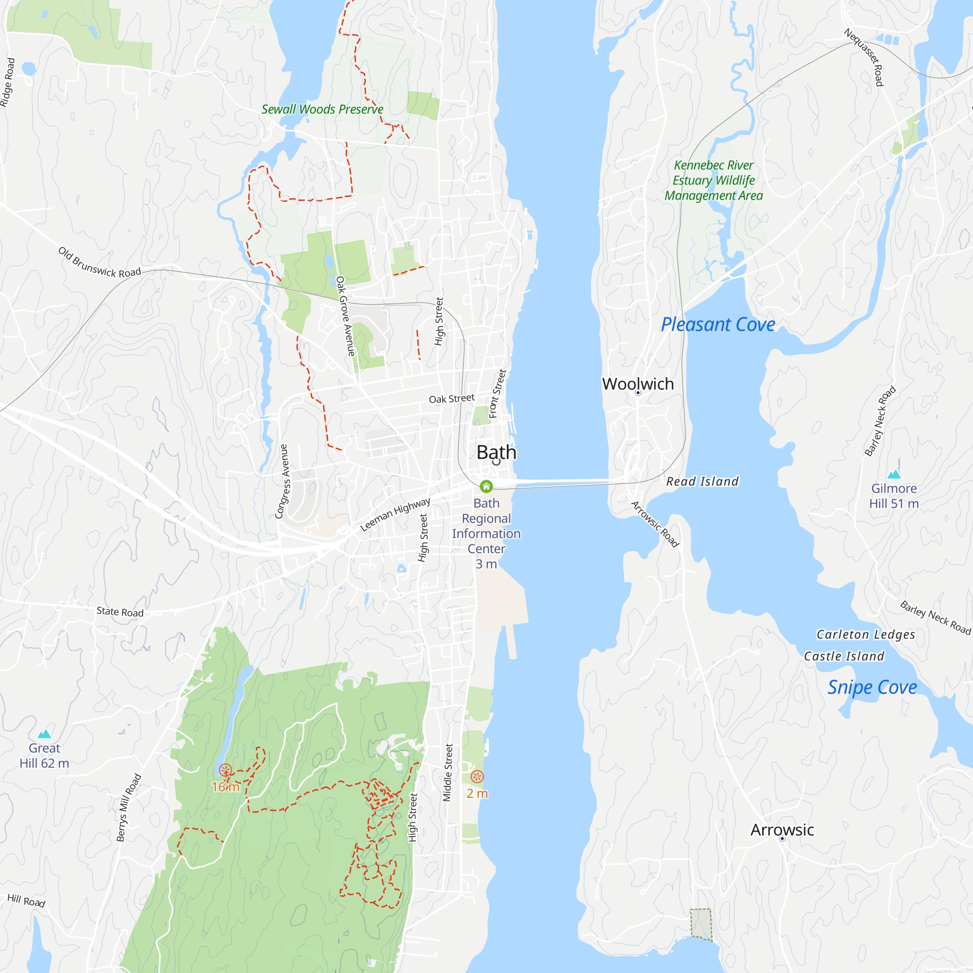 Bath Regional Information Center map