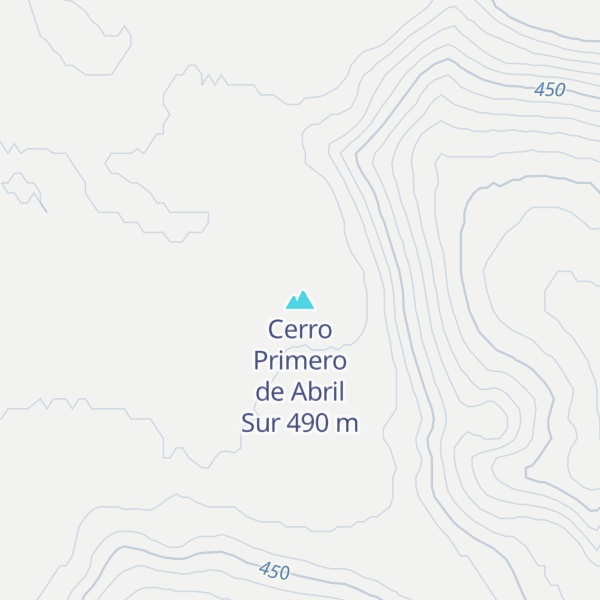 Map of Cerro Primero de Abril Sur