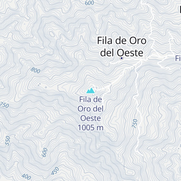 Map of Fila de Oro del Oeste