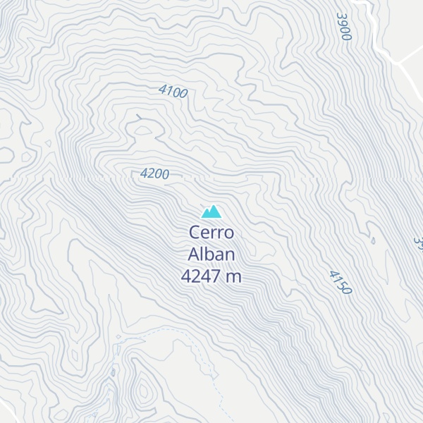 Map of Cerro Alban