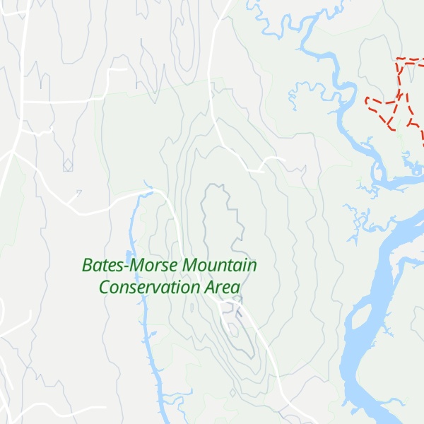 Map of Morse Mountain