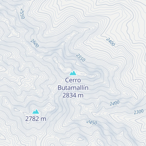 Map of Cerro Butamallín