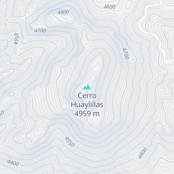 Map of Cerro Huaylillas