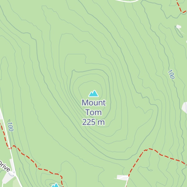 Map of Mount Tom