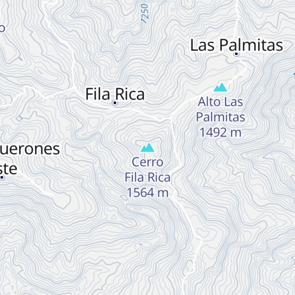 Map of Cerro Fila Rica