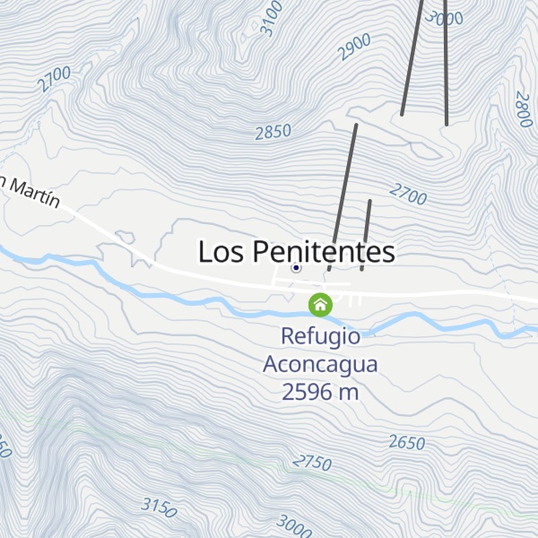 Map of Refugio Cruz de Caña