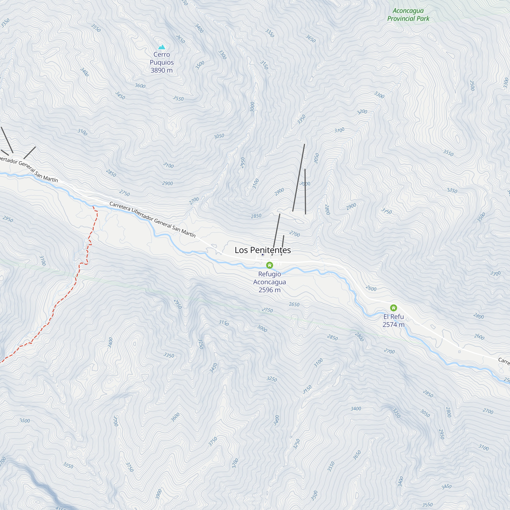 Refugio Cruz de Caña map