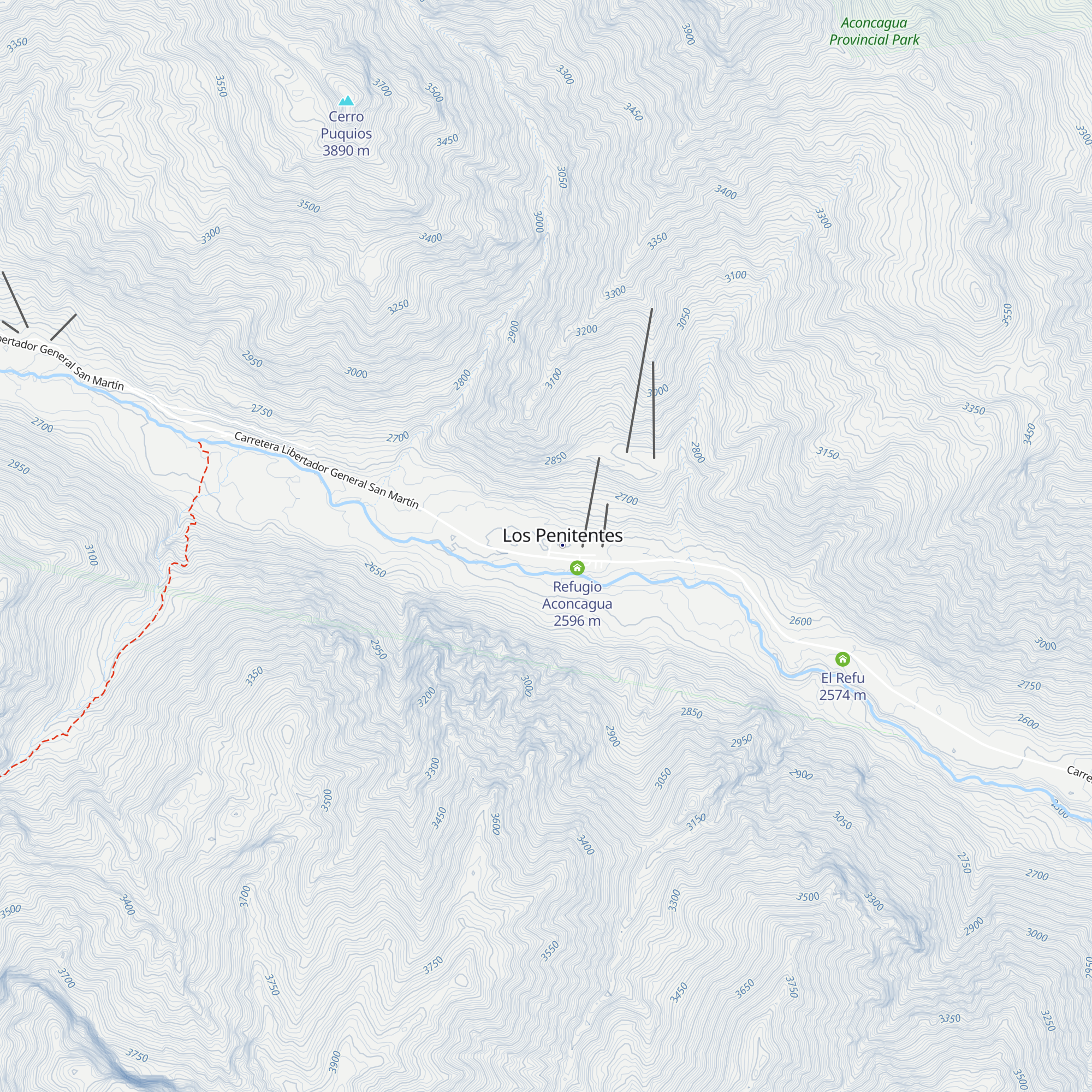 Refugio Cruz de Caña map