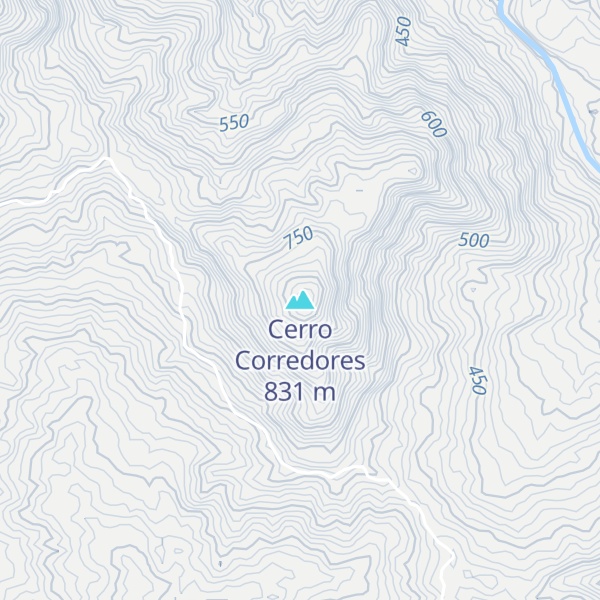 Map of Cerro Corredores