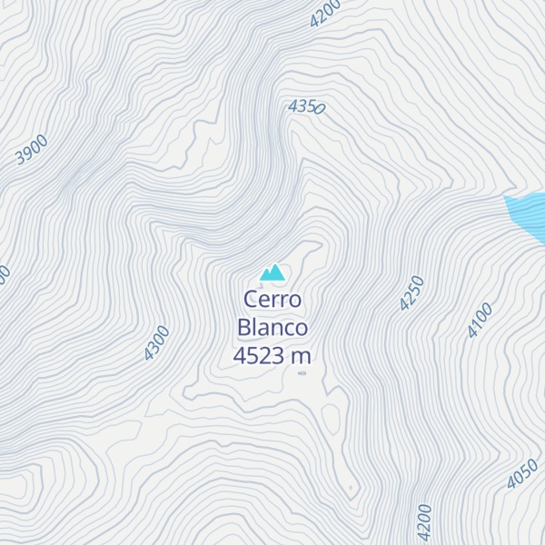 Map of Cerro Blanco
