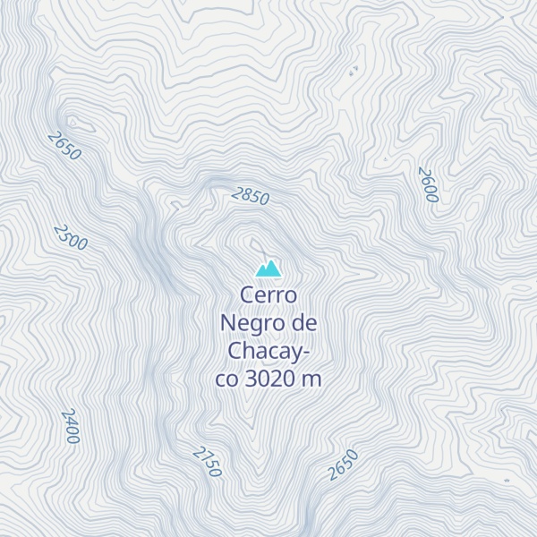 Map of Cerro Negro de Chacay-co