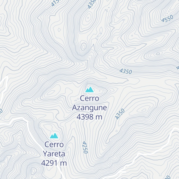 Map of Cerro Azangune
