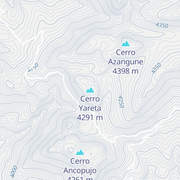 Map of Cerro Yareta