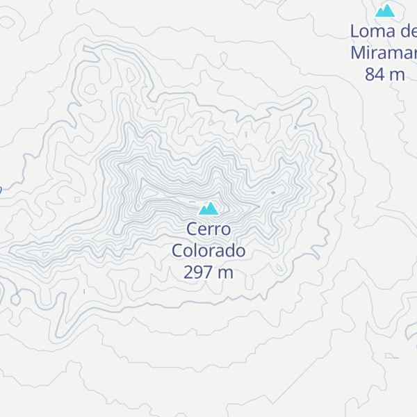 Map of Cerro Colorado