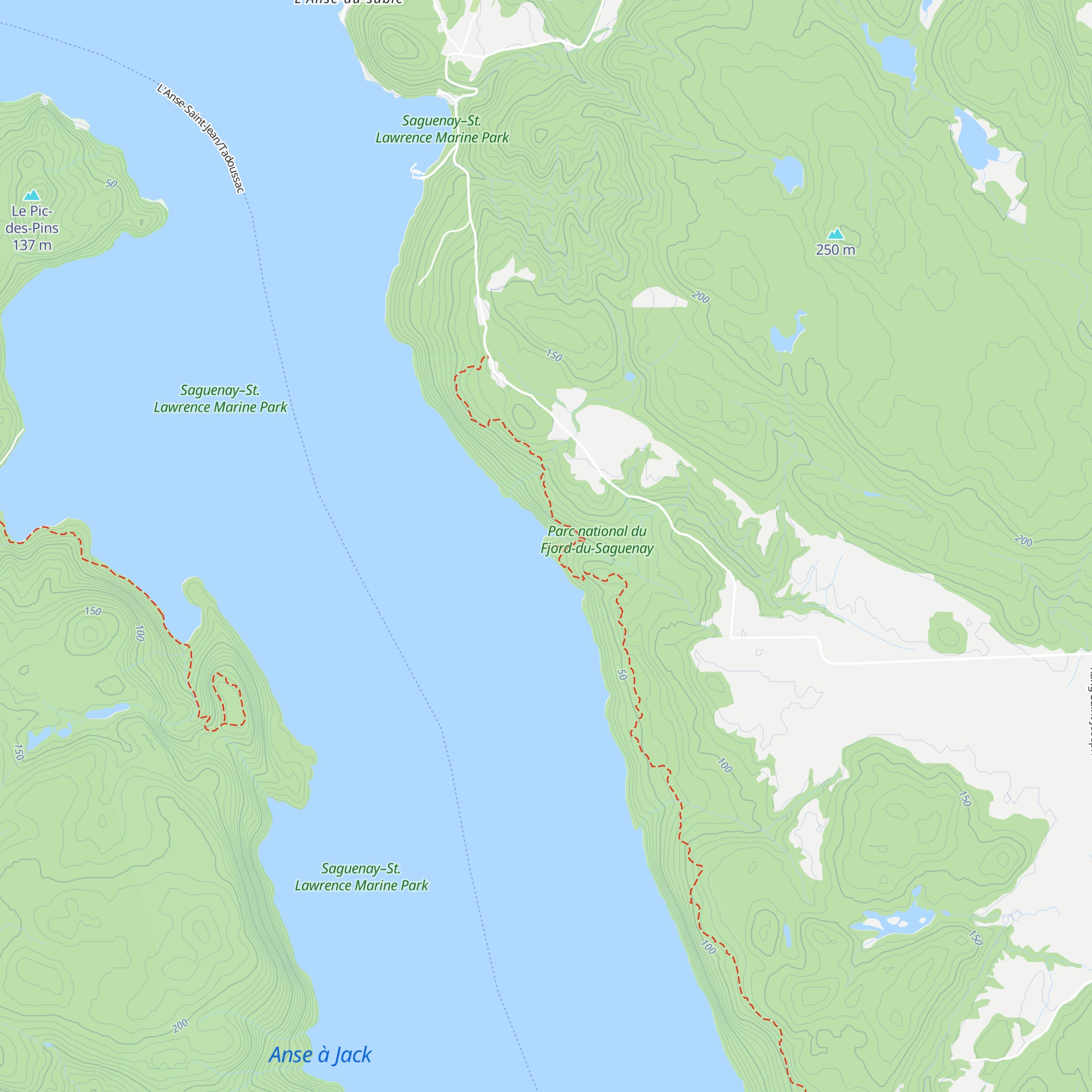 Refuge de l'Anse-Creuse map