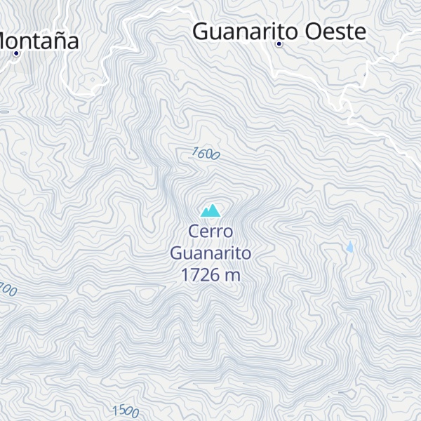 Map of Cerro Guanarito