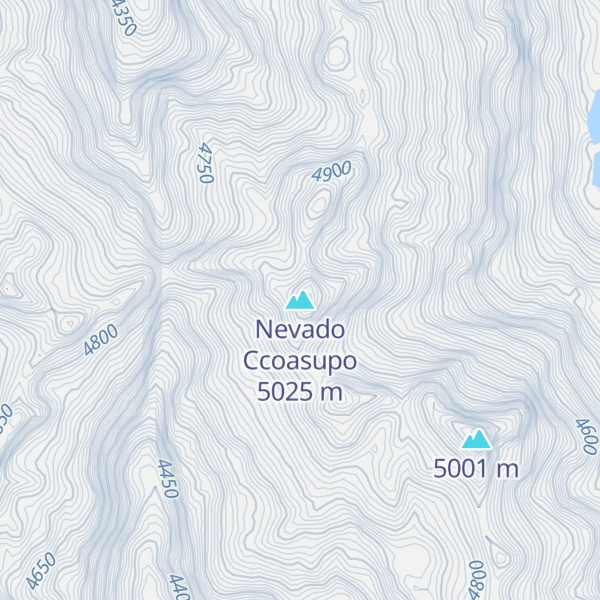Map of Nevado Ccoasupo