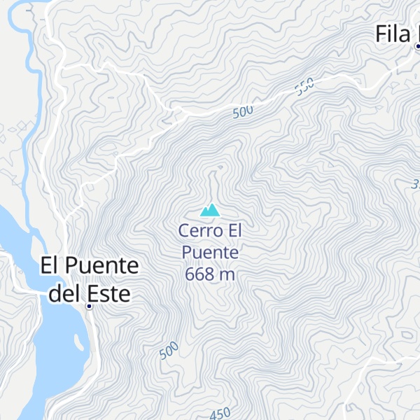 Map of Cerro El Puente