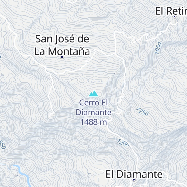 Map of Cerro El Diamante