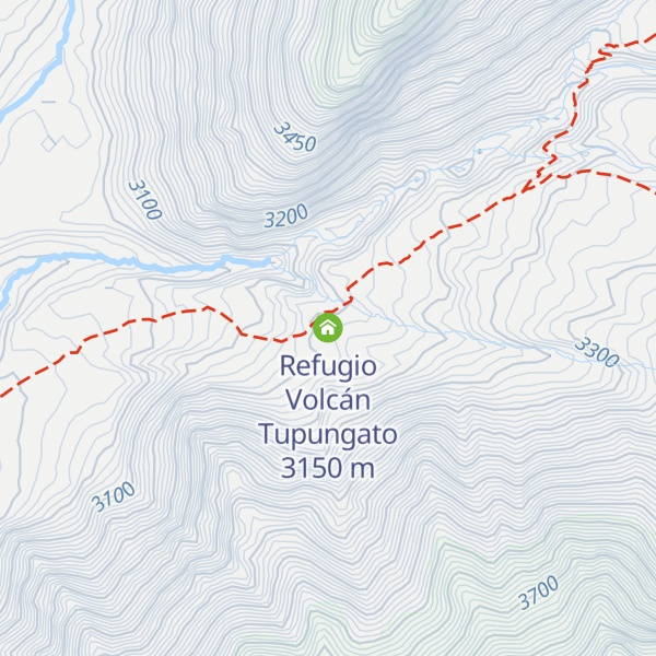 Map of Refugio Volcán Tupungato