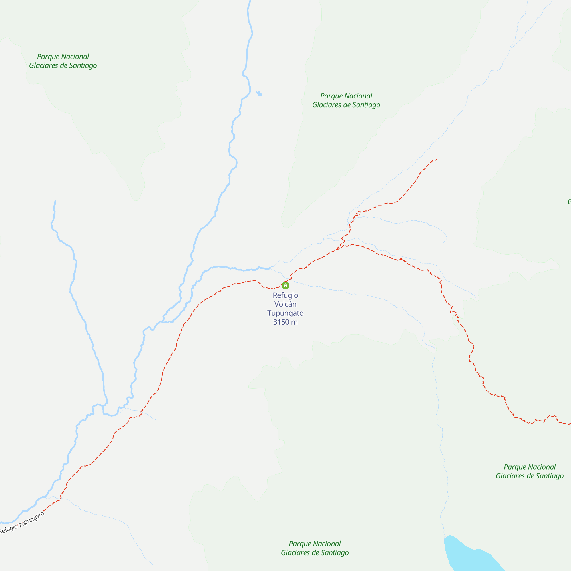 Refugio Volcán Tupungato map