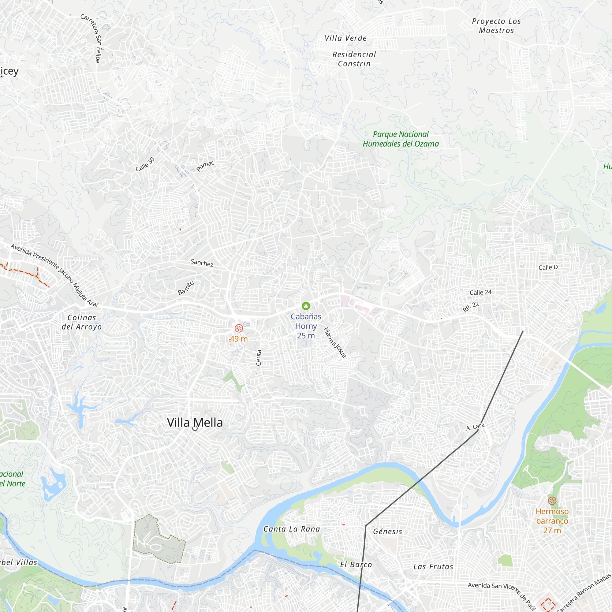 Cabañas Horny map
