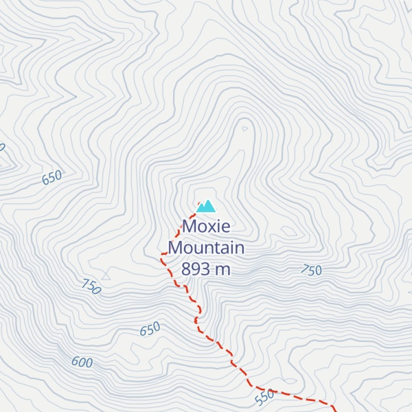 Map of Moxie Mountain