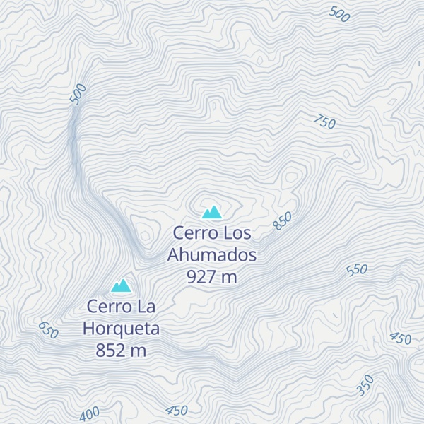 Map of Cerro Los Ahumados