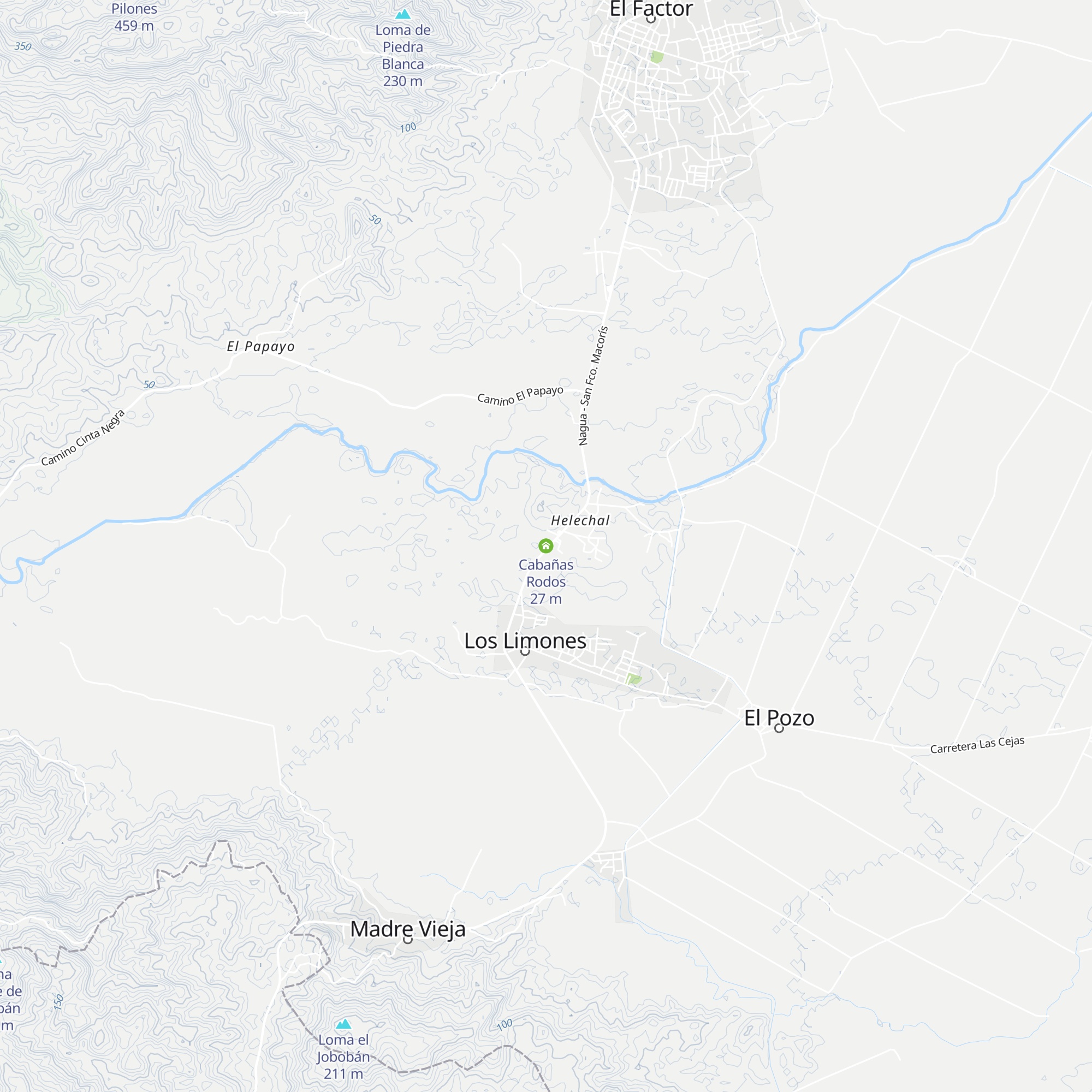 Cabañas Rodos map