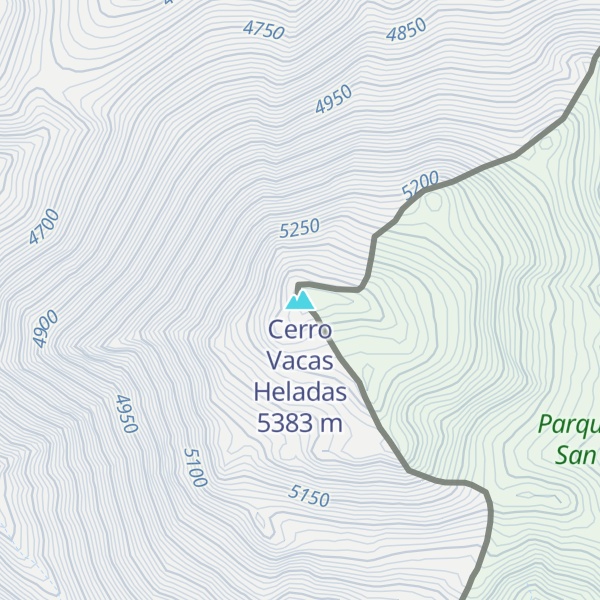 Map of Cerro Vacas Heladas