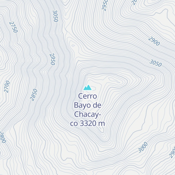 Map of Cerro Bayo de Chacay-co
