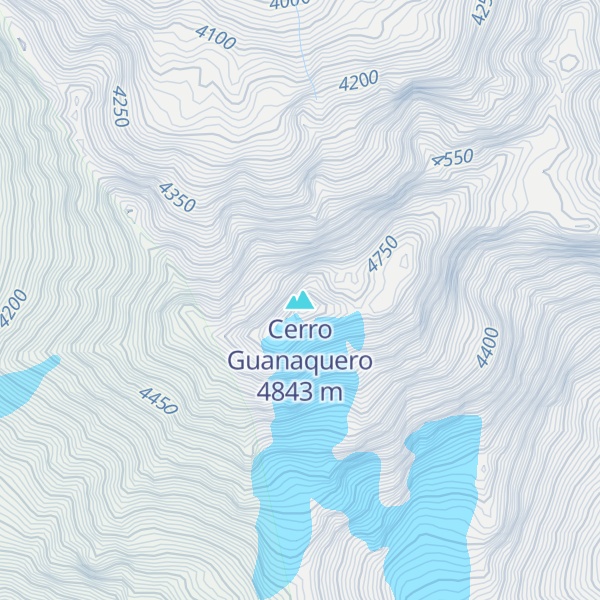 Map of Cerro Guanaquero